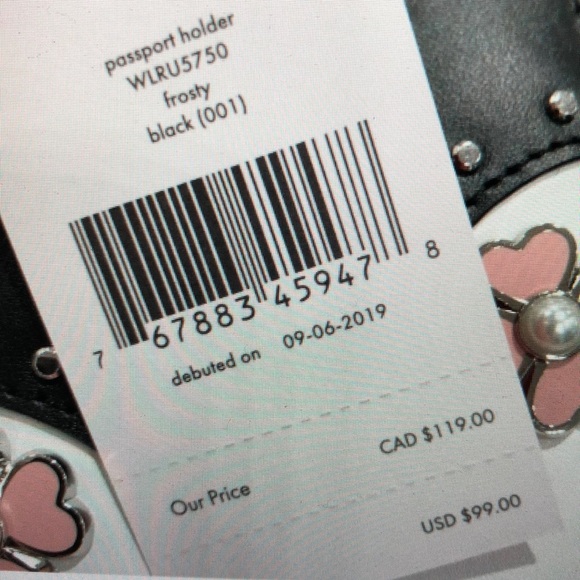 Kate Spade Frosty Passport Holder/New - Picture 5 of 6